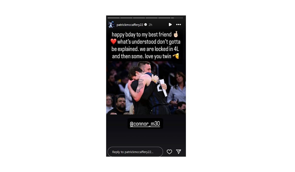 Patrick McCaffery's wish to Connor McCaffery on his birthday (Source: Patrick McCaffery/Instagram)